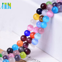 small quantity wholesale twinkle cat eye round plastic beads